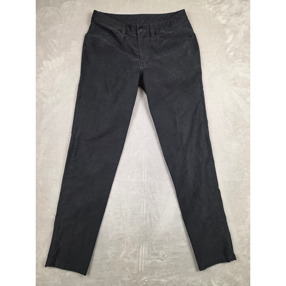 Lululemon Utilitech Slim Pants Men 30 Black 5 Pocket Abrasion Resistant LM5ABNS